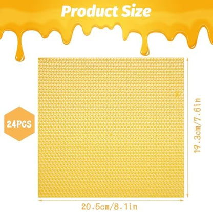 Oungy 24pcs Beeswax Sheets 8x8 Inch Include Cotton Wick - Image 2