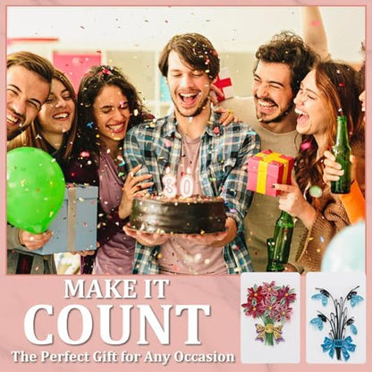 WEBEEDY 20 Sets DIY Flowers Quilling Greeting Card with Paper Quilling Strips Tools,Handmade Paper Card Making Kit DIY Flowers Cards for All Occasions for Birthday,Holiday,New Year's Day - Image 4