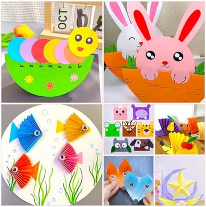 IOOLEEM Origami Paper, 20 colors 500 Sheets, 6 Inch Square, Double Sided Colored Paper for DIY Crafts - Image 5