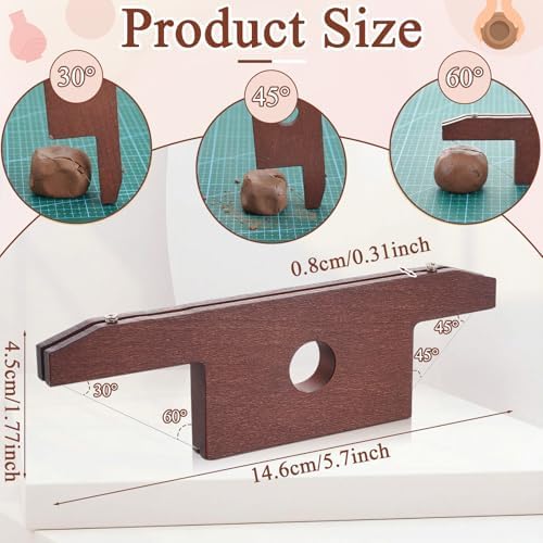 Amylove 3 Pcs Clay Bevel Cutter Fettling Knife Pottery Trim Kit, Red - Image 2