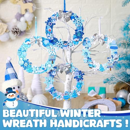 Moucuny 620/600 Pcs Christmas Winter Wreath Crafts, Let It Snow, Classic - Image 4