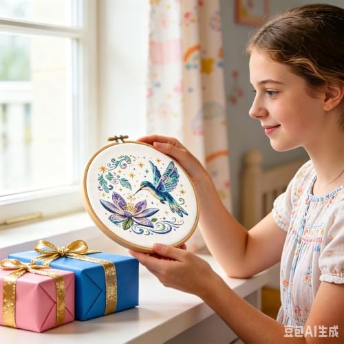 niurenmaoyi Bird Embroidery Kit for Beginners,Sewing Kit for Adults - Image 5