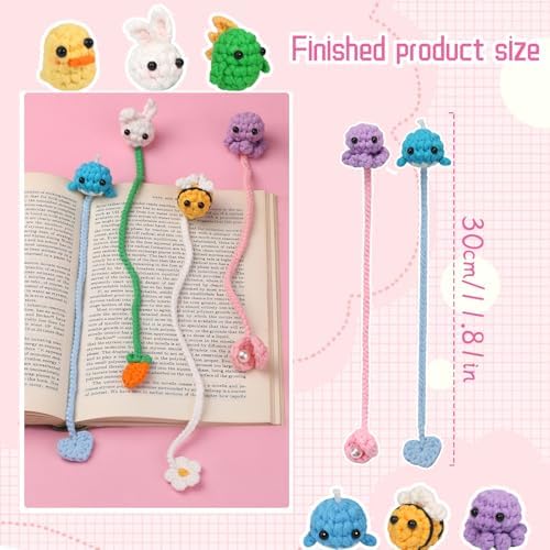 Kogyxe Crochet Kit for Beginners, Crochet Bookmark Kit - Image 6