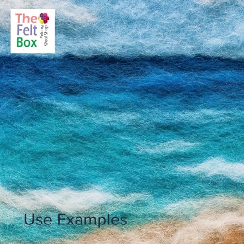 The Felt Box Needle Felting Wool Carded Batts Shade Pack 100 Grams 3.5 Oz- Blue - Image 6