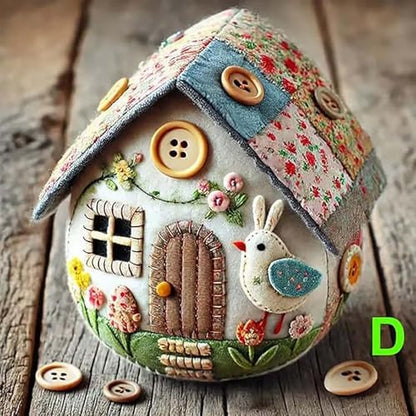 Felt Easter Egg House DIY Kit - All-Inclusive Craft Set with Hand-Embroidered Materials, Bunny & Chick Patterns for Easter Decorations, Home Hanging Ornaments for Adults & Beginners (D/1PC) by Unknown