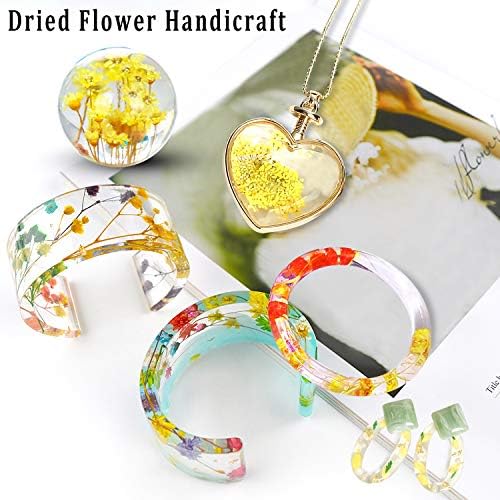 Augshy Dried Pressed Flowers - Real Natural Colorful Dry Flowers for Resin Jewelry Nail Art Craft DIY (Yellow) - Image 4