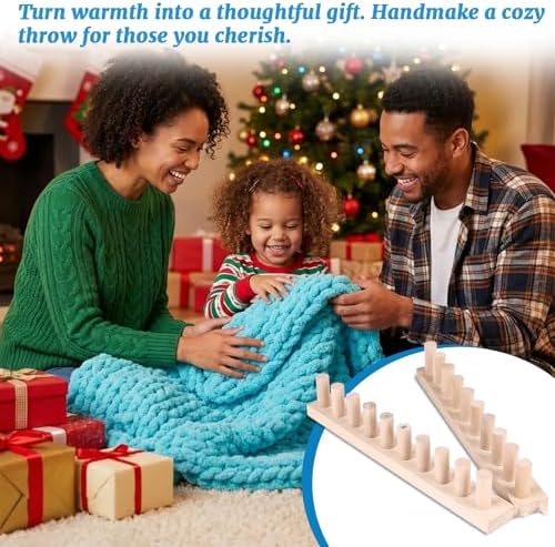 cenoz 30" Beechwood Chunky Blanket Knitting Loom Kit - Image 6