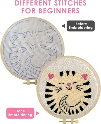 TCDZMYGS Punch Needle Kit for Beginners Adults-Cute Cat,with Video Tutorial - Image 3