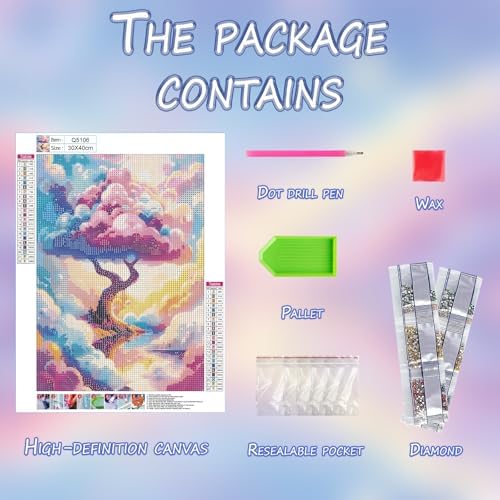 DOTSOPS 5D Dreamland Diamond Painting Kits for Adults 11.8 x 15.7 Inches - Image 3