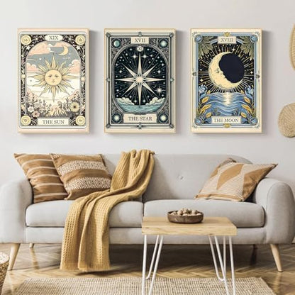 Tarot Paint by Numbers Kit for Adults with Frame, 3 Pack, 7.8x11.8 inch - Image 3