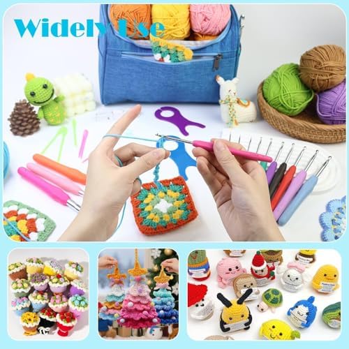 Yarniss Crochet Kits for Beginners,Learn to Crochet Set with Bag,Turquosie - Image 6