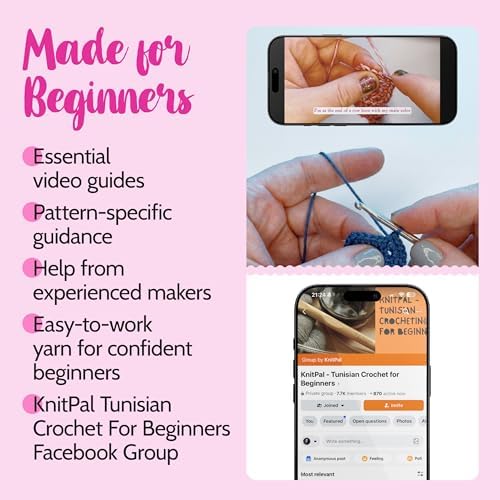 KnitPal Dishcloth Crochet Kit for Beginners (Jean Blue + Sky Blue) - Image 5