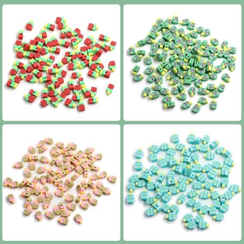 100 Pcs Popsicle Polymer Clay Beads Cartoon Heishi Spacer Beads Supplies for DIY Bracelet Earring Necklace Jewelry Making - Image 2