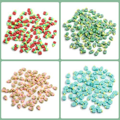 100 Pcs Popsicle Polymer Clay Beads Cartoon Heishi Spacer Beads Supplies for DIY Bracelet Earring Necklace Jewelry Making - Image 2