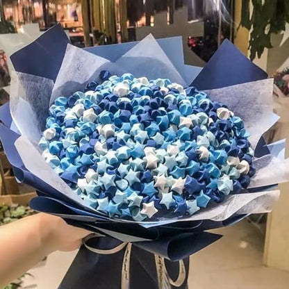 Origami Paper Stars, Colorful Handcraft Origami Lucky Star Paper DIY Paper Arts Creativity Hand Art Crafts (Blue gradient (1350) sheets) - Image 4