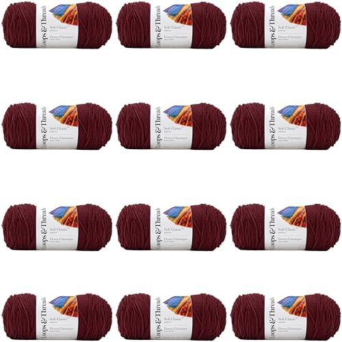 MICHAELS Bulk 12 Pack: Soft Classic™ Solid Yarn by Loops & Threads® by CraftSmart