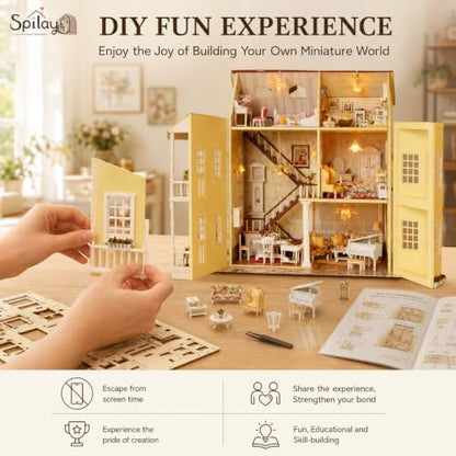 Spilay DIY Miniature House Kit for Adults, Miniature Dollhouse Building Kit - Image 5