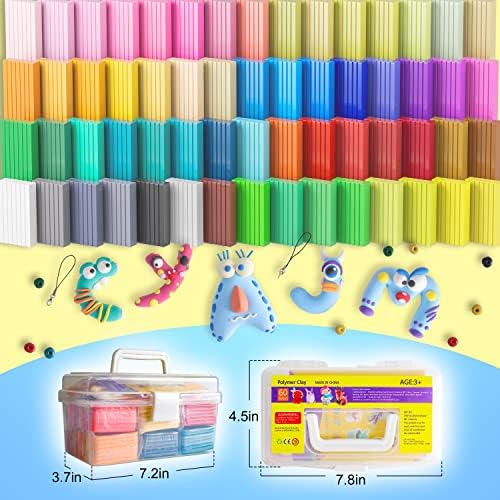 Cyajm 60 Colors Oven Bake Clay Kit, Individually Wrapped - Image 3