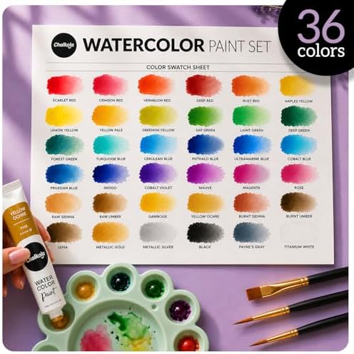 Chalkola 36 Watercolor Paint Set for Adults, Kids & Professional Artists - Image 3