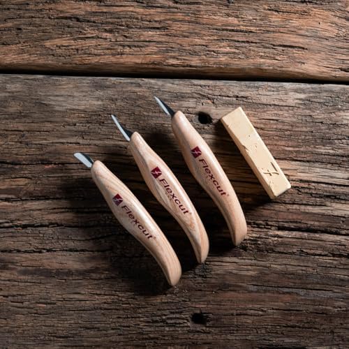 Flexcut Wood Carving Set | Detail Knife Set, with Mini-Pelican, Carving, and Detail Knife | 1095 High Carbon Steel Blades | KN400 | Made in the U.S.A - Image 2