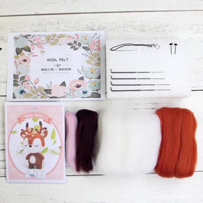 Wizardi Beginner Needle Felting Kit for Adults - Deer. Animal Felting Kit 8x5x3.5cm. Felting Tools. Wool Felting Supplies. Felt Crafts. Wool Felt. F07N8-W2 - Image 5