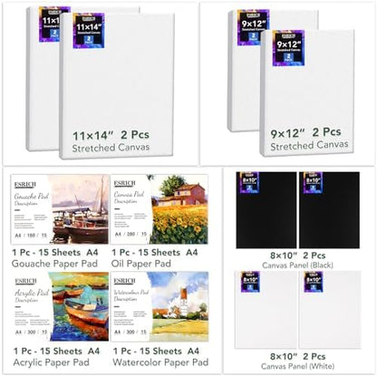 ESRICH 166 Pcs Deluxe Painting Set, Painting Supplies with 96 Paint - Image 5