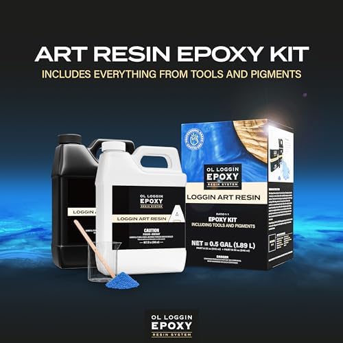 Ol Loggin Epoxy Resin Art Starter Kit, 64 oz. - VOC-Free, Food Safe, Clear, OLE-AR-064-SK - Image 2