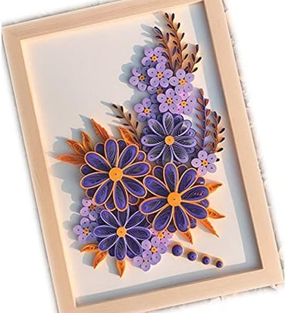 ODETOJOY Purple Quilling Paper Gradient Quilling Strips 5MM Crafts Paper Filigrana Color Ramps Chromatic Crescendo 120pcs Length 21inch - Image 4