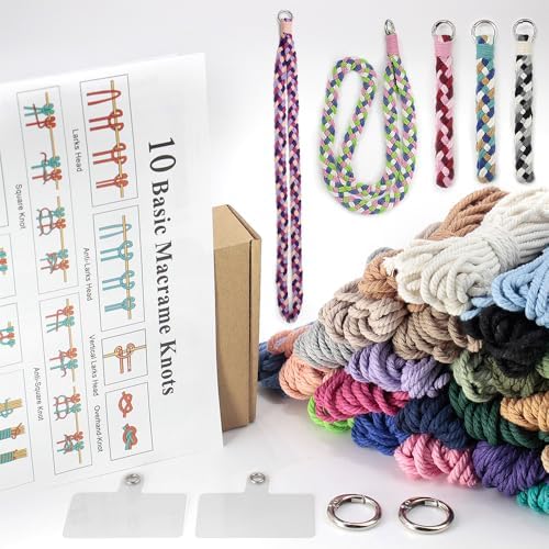 BUFANTL Macrame Kit for Beginners, Heart Decor Set - 2 Wall Hangings, 1 Keychain & 2 Napkin Rings for Romantic Gifts - Image 2