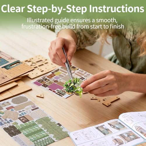 BELEEV Book Nook Kit for Adult and Teens,3D Wooden Puzzle (Sylvia Garden) - Image 6