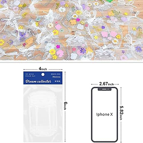 40Pcs Large Size DIY Bookmarks, Kaluofan Transparent Dried Flower Bookmarks, Handmade Dried Flower Bookmarks,Flower Bookmarks Maker, Handmade DIY Transparent Beautiful Flower Page BP30 - Image 6