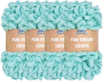 JubileeYarn Fun Finger Loops Yarn - Blue - 4 Skeins by BambooMN