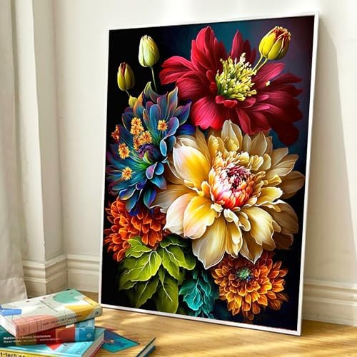 JATOK Paint by Numbers Kit for Adults, Floral Bouquet, 16 x 20 in - Image 5