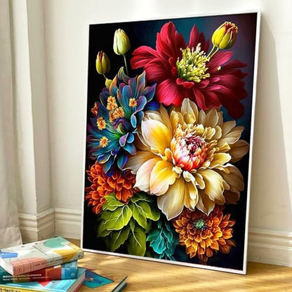 JATOK Paint by Numbers Kit for Adults, Floral Bouquet, 16 x 20 in - Image 5