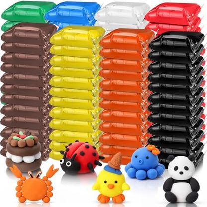 Air Dry Clay Bulk, Modeling Clay for Kids, 100 Pcs, Multicolored by VioraWhite