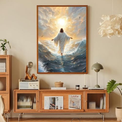 Jesus Paint by Numbers Kit for Adults Framed Canvas 12X16 in, Frameworkless - Image 5