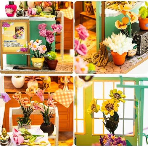 Miniature Dollhouse Kit, DIY Mini House Making Kit w/LED, Alice Garden - Image 3