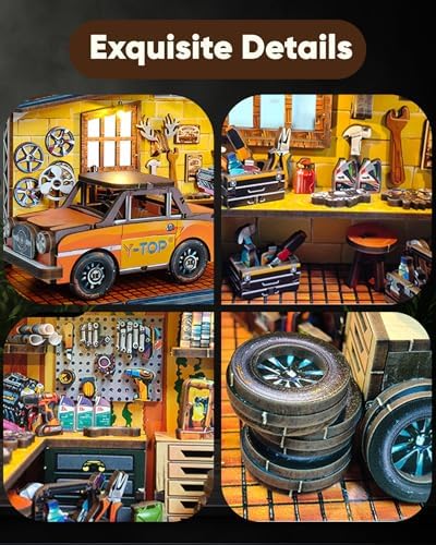 DIY Miniature House Kit Dollhouse Kit for Adults to Build Mini Garage - Image 3
