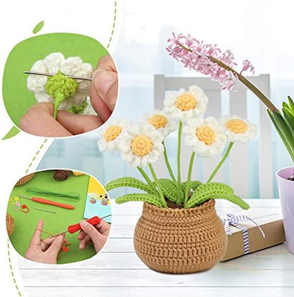 kgxulr Crochet Kit, Little Daisy Knitting Kit, Crochet Kit for Beginners - Image 5
