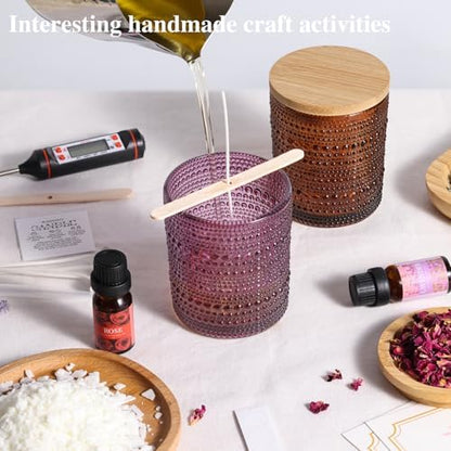 DARJEN Candle Making Kit for Beginners, 2 Jars Soy Wax Scented DIY Set - Image 5