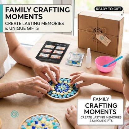 DIY Merea Craft Mosaic Kit for Adults – Set of 2 DIY Stained Glass Coasters | Beginner Craft Kit, Relaxing Hobby & Handmade Gift for Women - Image 4