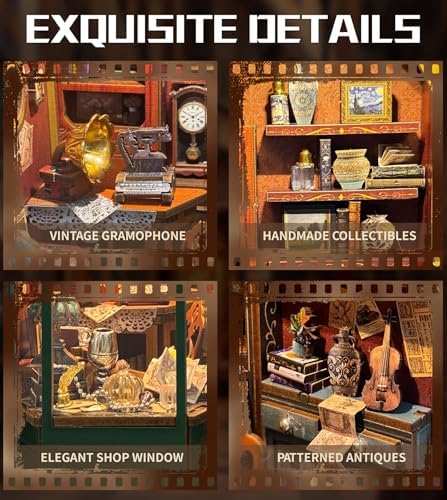 Spilay Book Nook Kit for Adults, Timeless Antiques DIY Miniature House Kit - Image 7