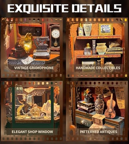 Spilay Book Nook Kit for Adults, Timeless Antiques DIY Miniature House Kit - Image 7