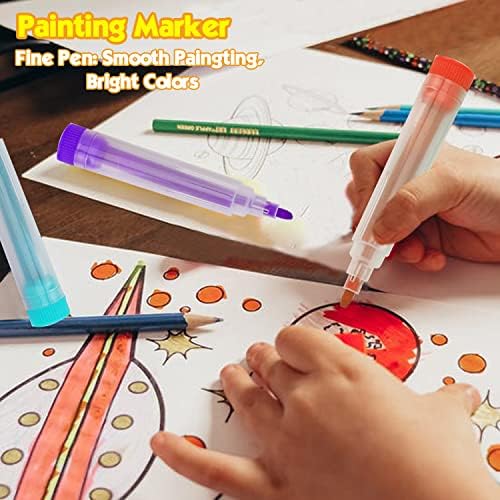 208 PCS Art Supplies Kit for Kids Girls Boys Ages 6-12, Drawing Set with Trifold Easel, Includes Coloring Book, Scissors, Sticker, Origami Paper Crayons, Markers, Colored Pencils, Watercolors - Image 5