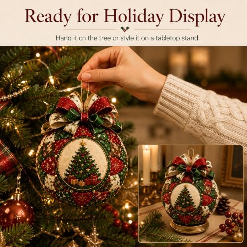 Christmas Classics Patchwork Ornament DIY Kit, Holiday Decorations，Reindeer - Image 2