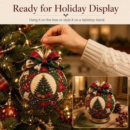 Christmas Classics Patchwork Ornament DIY Kit, Holiday Decorations，Snowman - Image 2