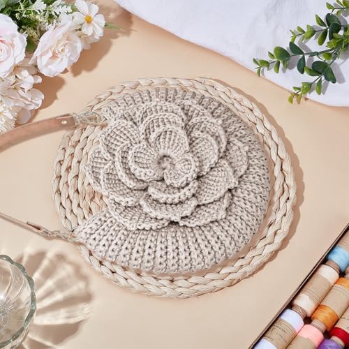 FREEBLOSS Crochet Bag Kit for Beginners Crochet Tote Bag Set Crochet Bag Starter Kit with Step-by-Step Video Tutorials, Flower Crochet Knitted Bag Adult Crafts Projects - Image 6