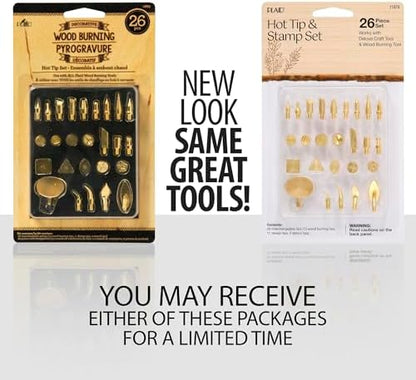Wood Burning Kit, Set of 26 Art Supplies for Wood Burning Tool Kit, DIY Arts and Crafts, Wood Burning Kit for Adults, Great for Pattern Making, Shading and Texture, By Plaid Enterprises, 11879 - Image 2