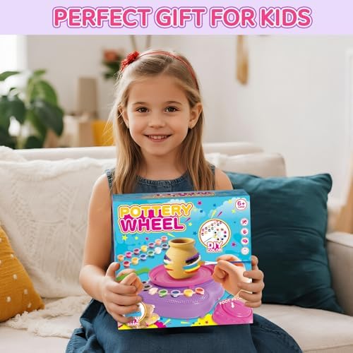 Pottery Wheel for Kids, Complete Kit with Air-Dry Clay, Ages 8-12 - Image 7