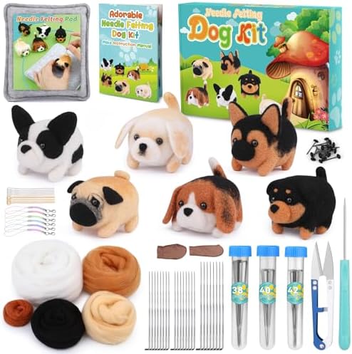 UOOU Needle Felting Kit, Wool Felting Kit with Felting Needles Supplies by UOOU